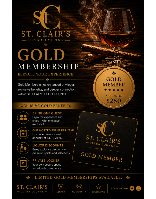 S T . C L A I R ' S Gold Membership